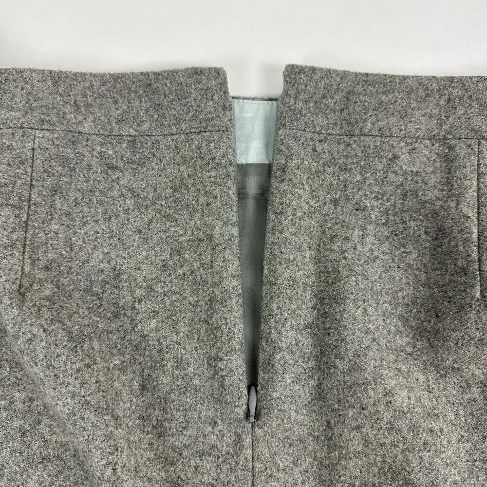 J. Crew Gray Wool Thick Lined Skirt size 6